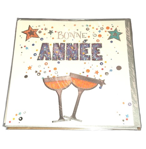 Destockage  Cartes de voeux + enveloppe " Bonne Année"  : A partir de 5 :  0.50 € ttc au lieu de 2 € ttc l'unité