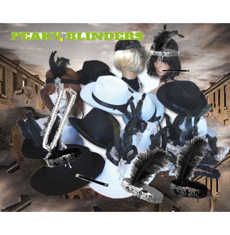 Lot Peaky Blinders & Charleston – Chapeaux, Bandeaux et Accessoires An