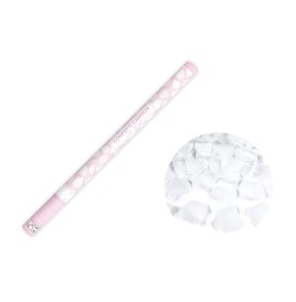 Canon à confettis pétale de rose Blanc 80 cm