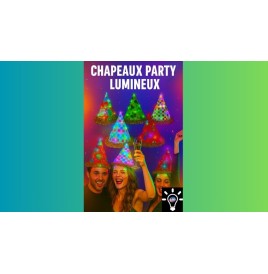 Chapeau pointu lumineux 23 cm 🎉 PVC couleurs flashy