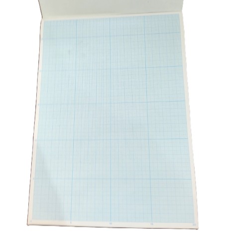 Bloc 30 feuilles papier millimétré 21x29,7 cm bleu
