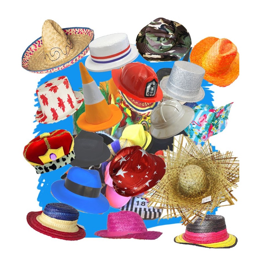 Lot 30 chapeaux modèles assortis