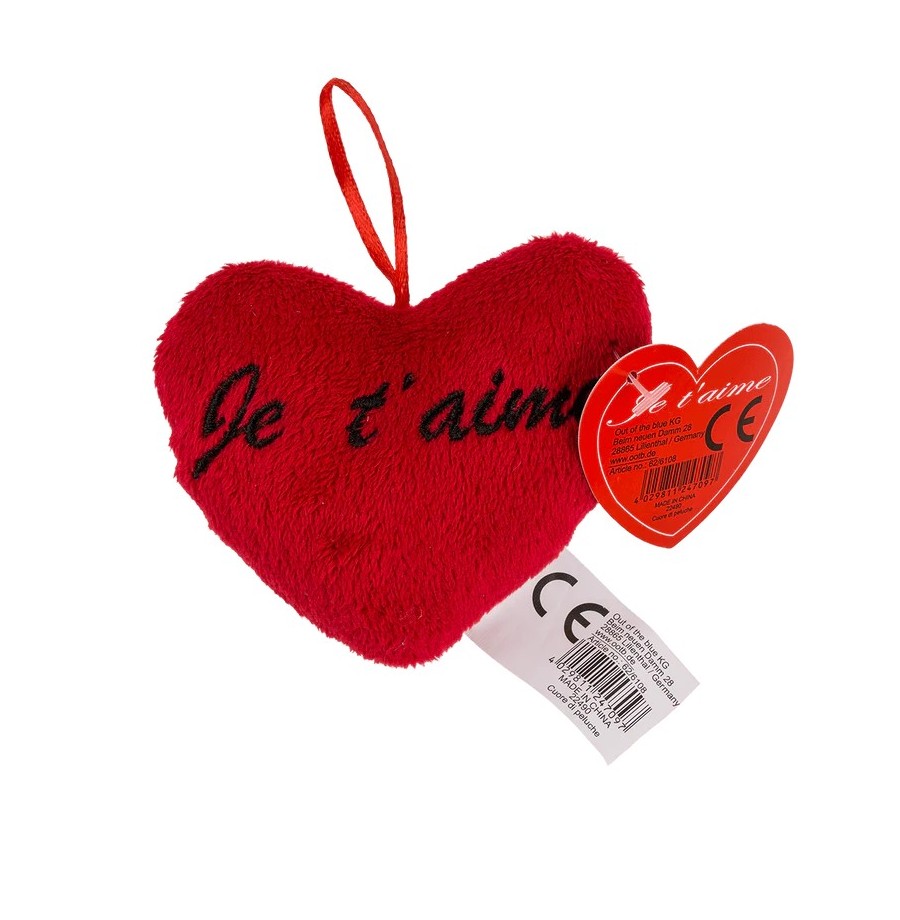 Peluche Cœur Rouge 10 cm – “Y LOVE YOU” | Cadeau Tendre & Décoratif