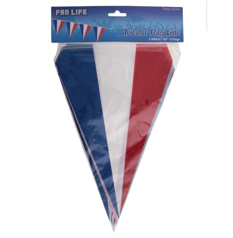 Guirlande France 5 m – 10 Drapeaux pvc | Déco Tricolore