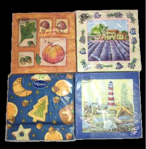 20 serviettes papier 33x33 cm modèles assortis