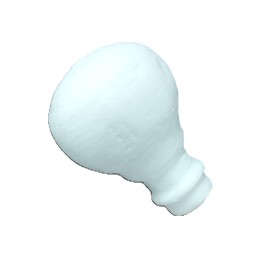 Tête de marionnette en papier maché 105 mm ampoule