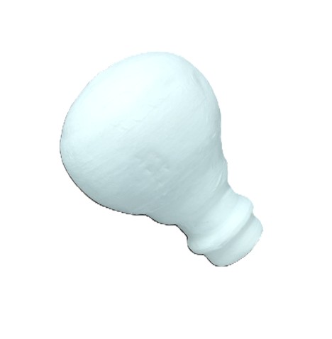 Tête de marionnette en papier maché 105 mm ampoule