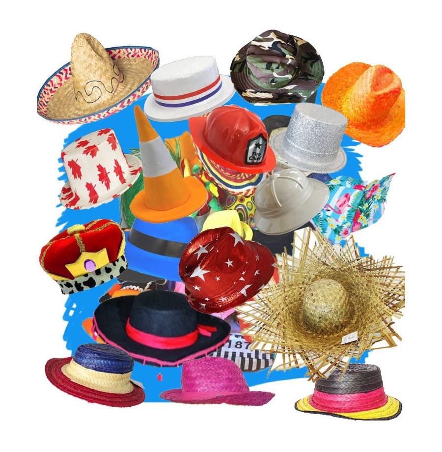 Pack Carnaval 30 Chapeaux Assortis Pack Carnaval 30 Chapeaux Assortis