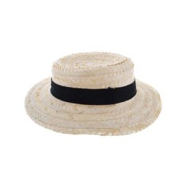 Chic canotier en paille, idéal pour l'été!