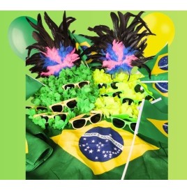 Lot Brésil Accessoires – Bandanas, Drapeaux et Décoration Festive