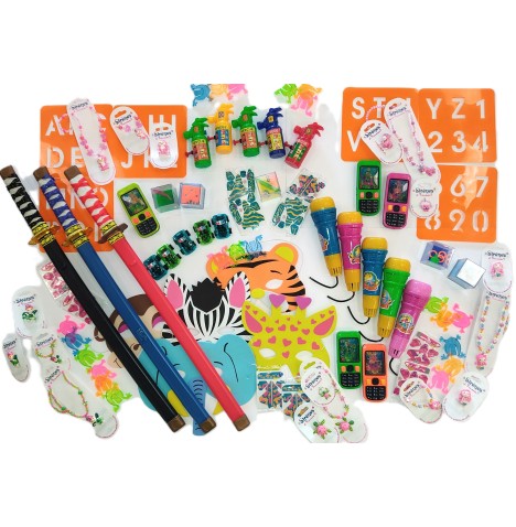 Festival de Jeux avec Notre Lot de 64 Jouets Mixte pour Kermesse !