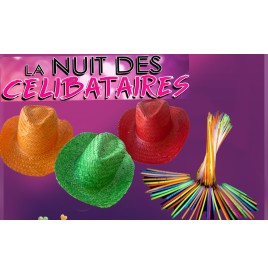 Lot 180 Articles Nuit des Célibataires – Chapeaux & Bracelets Colorés