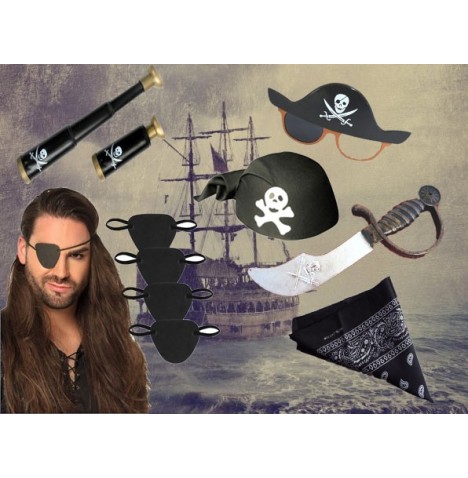 Lot Pirate Accessoires – Sabres, Cache-Œil, Ballons, Bandanas