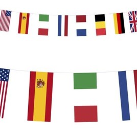 Guirlande papier fanions Drapeaux Pays