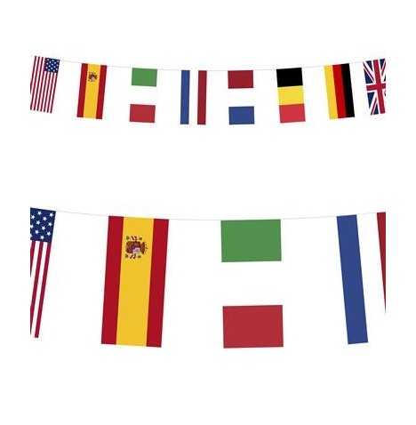 Guirlande papier fanions Drapeaux Pays