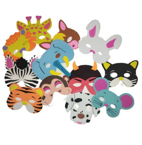 Masque Animaux en Mousse Assortis – Modèle Aléatoire à l’Unité