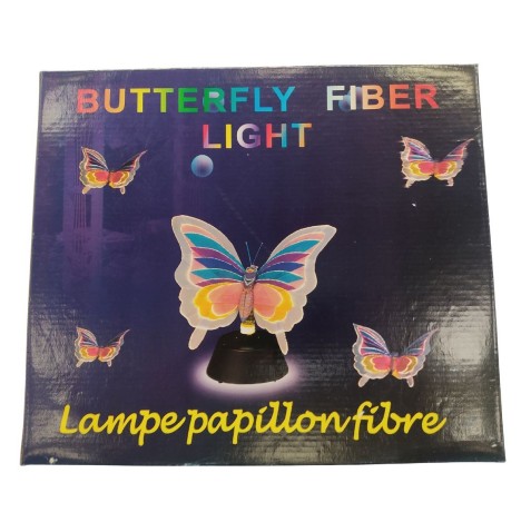 Lampe à fibre optique motif Papillon