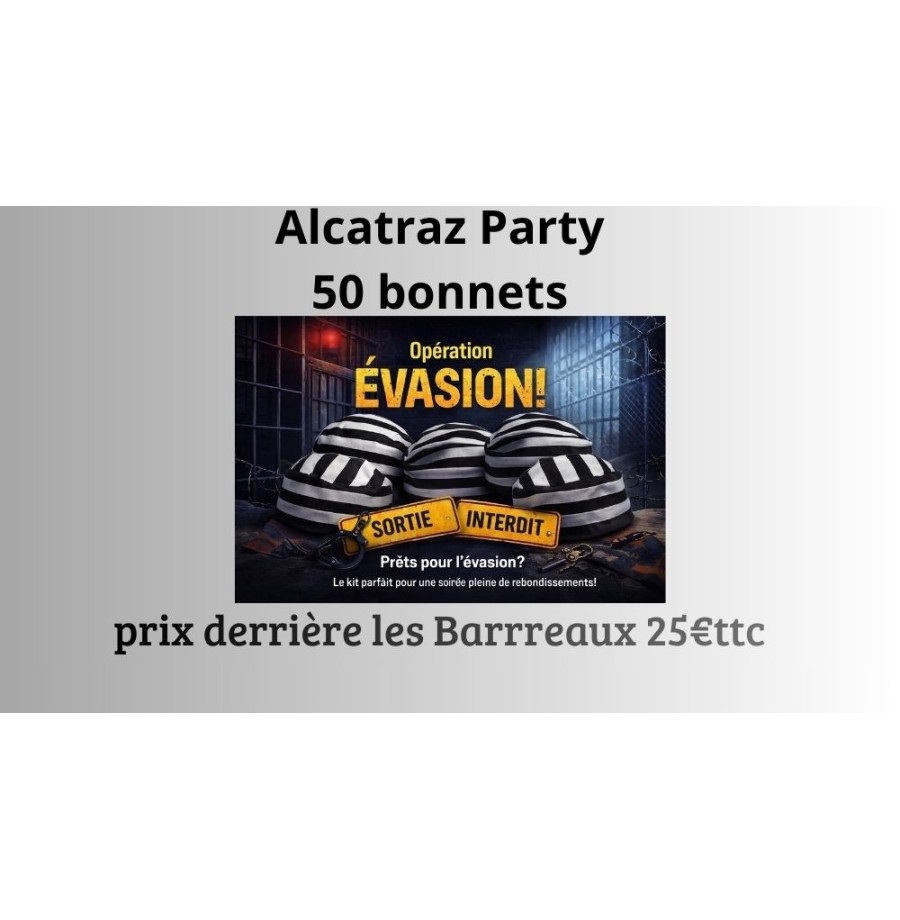 Alcatraz Party 50 Bonnets prisonnier Alcatraz Party 50 Bonnets prisonnier