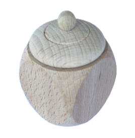 Boite en forme de 'dé' bois 40 x40 mm