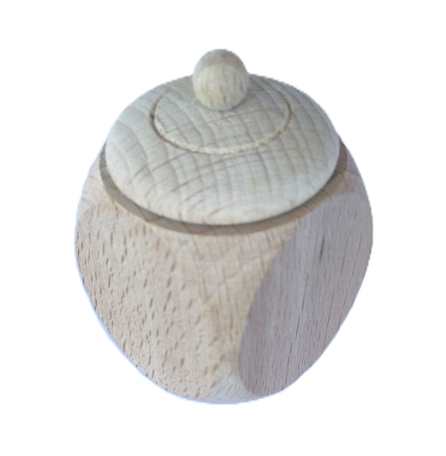 Boite en forme de 'dé' bois 40 x40 mm