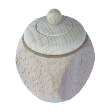 Boite en forme de 'dé' bois 40 x40 mm