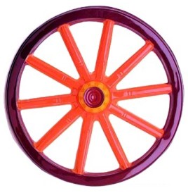 Roue de chariot plastique 3 D 50 X 50 cm - Décoration  pas cher