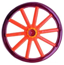 Roue de chariot plastique 3 D  50 X 50 cm