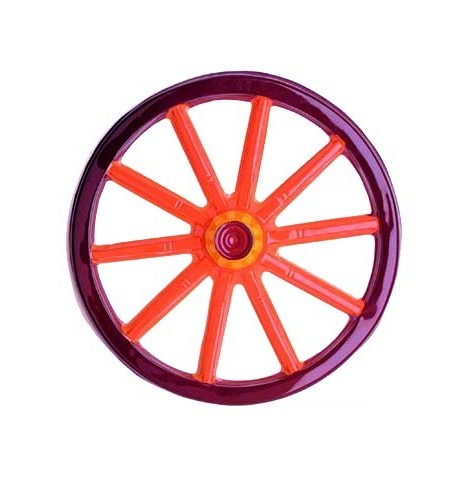 Roue de chariot plastique 3 D  50 X 50 cm