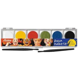 Palette  maquillage 6 fards, 2 pinceaux