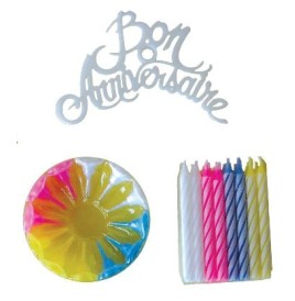 Bougies anniversaire - blister de 24
