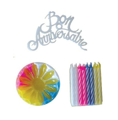 Bougies anniversaire - blister de 24