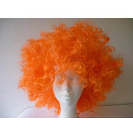 Perruque disco folle Orange - Perruques  pas cher