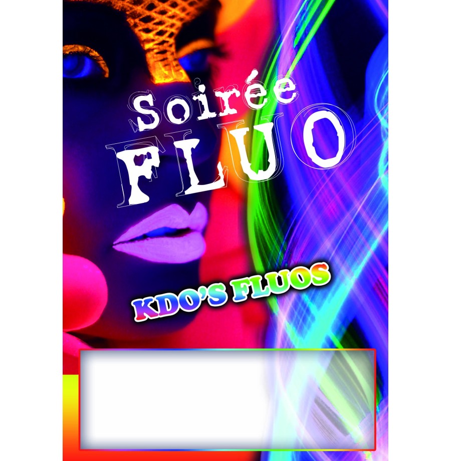 Affiche boutique 29.7 * 42 Soirée fluo