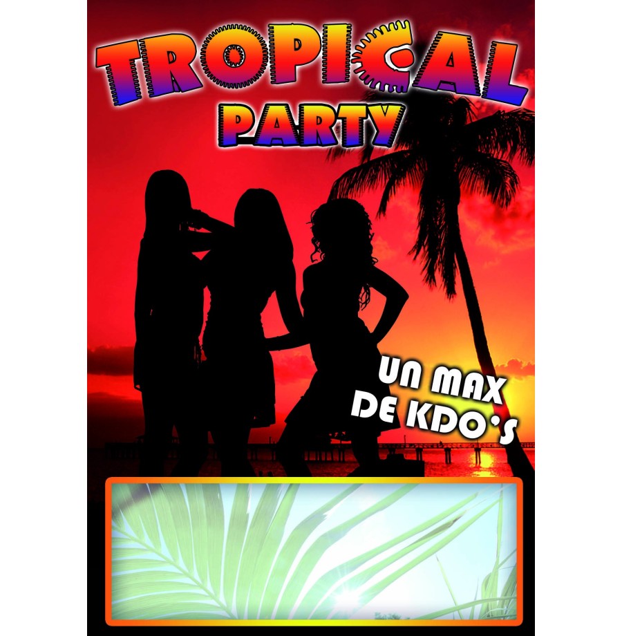 Affiche soirée Tropicale 29.7 * 42