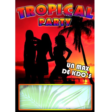 Affiche soirée Tropicale 29.7 * 42  - Tropical   pas cher