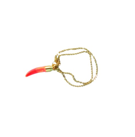 Pendentif dent de requin rouge - Accessoires  pas cher