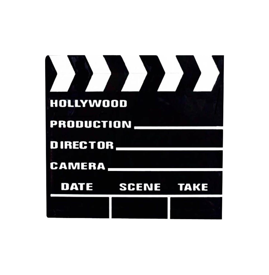 Clap de cinéma 18 x 20 cm avec clapet
