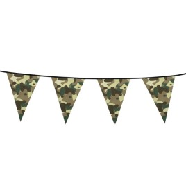 Guirlande camouflage 6 m fanions 30x20 cm