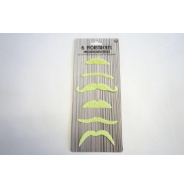 Pack de 6 moustaches phosphorescentes