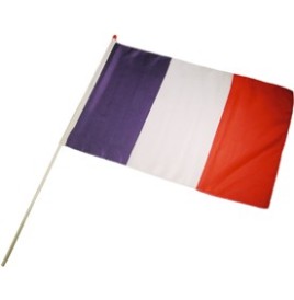 Drapeau tricolore Tissu  le cent  14 x 21 cm