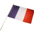 Drapeau tricolore Tissu  le cent  14 x 21 cm