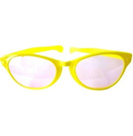 Lunettes géantes jaune avec verres