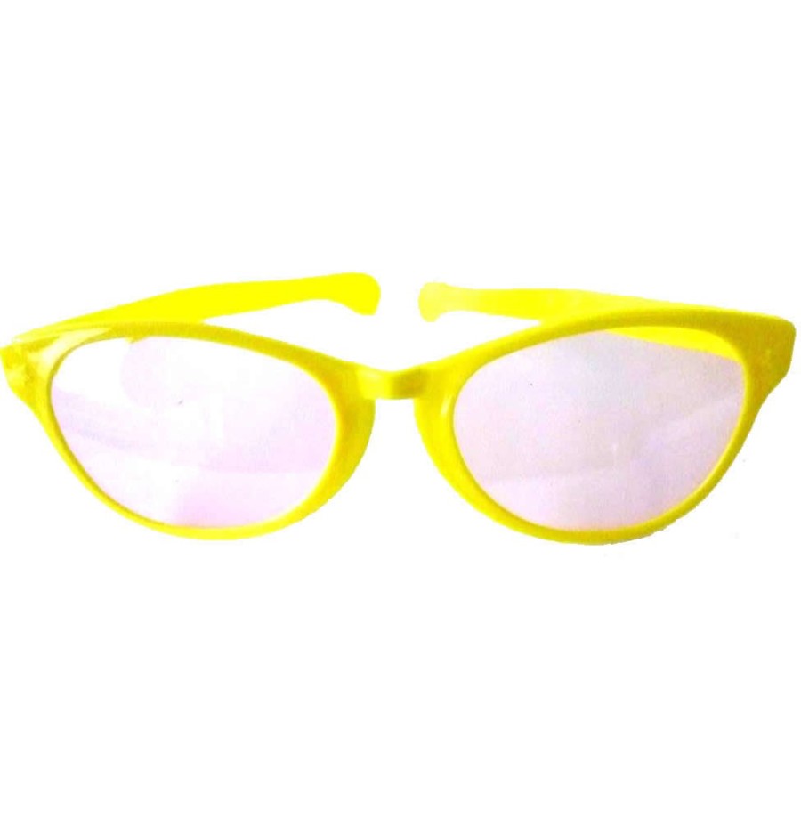 Lunettes géantes jaune avec verres