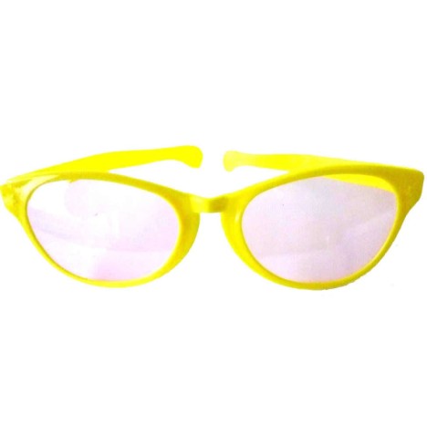 Lunettes géantes jaune avec verres