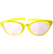 Lunettes géantes jaune avec verres