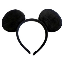 Serre tête  souris noir en velours