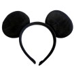 Serre tête  souris noir en velours