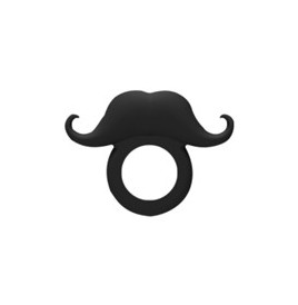 Anneau vibrant avec moustache 2.3 x 4 cm