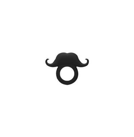 Anneau vibrant avec moustache 2.3 x 4 cm