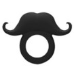 Anneau vibrant avec moustache 2.3 x 4 cm